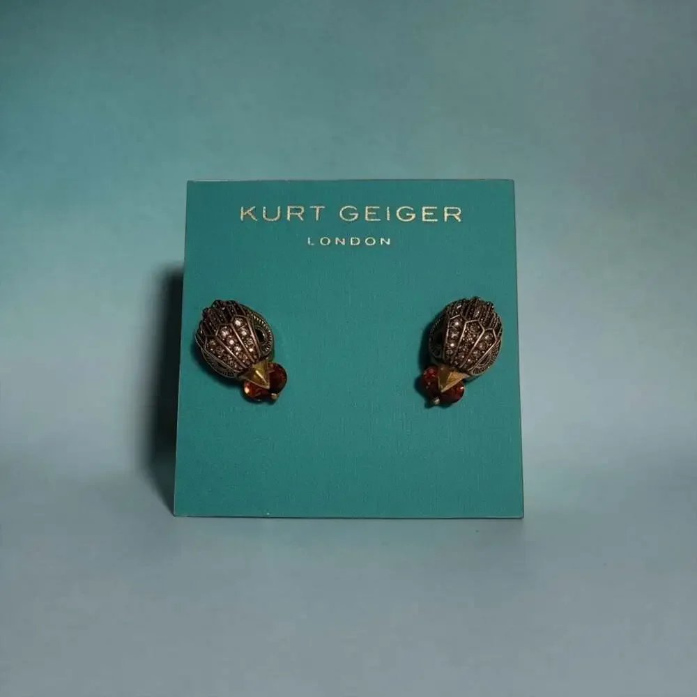 Kurt Geiger London Pave Eagle Head Stud Earrings
